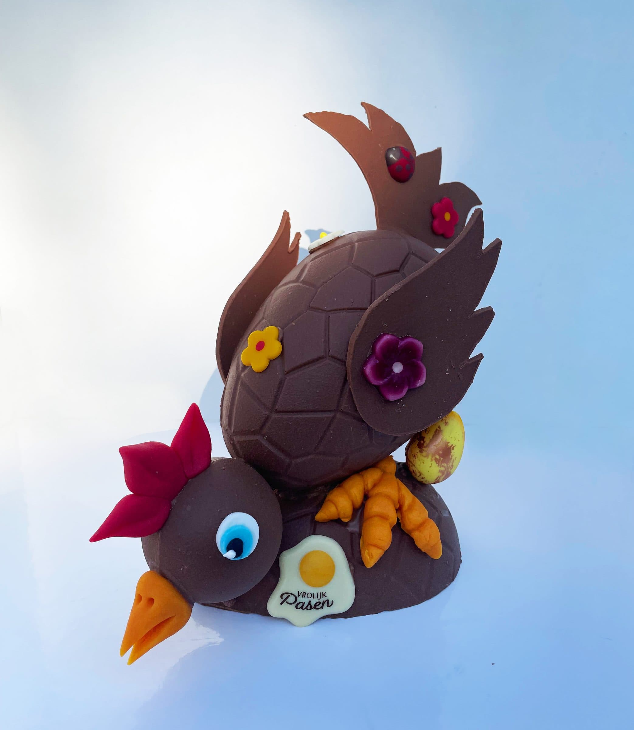 Haan in melkchocolade