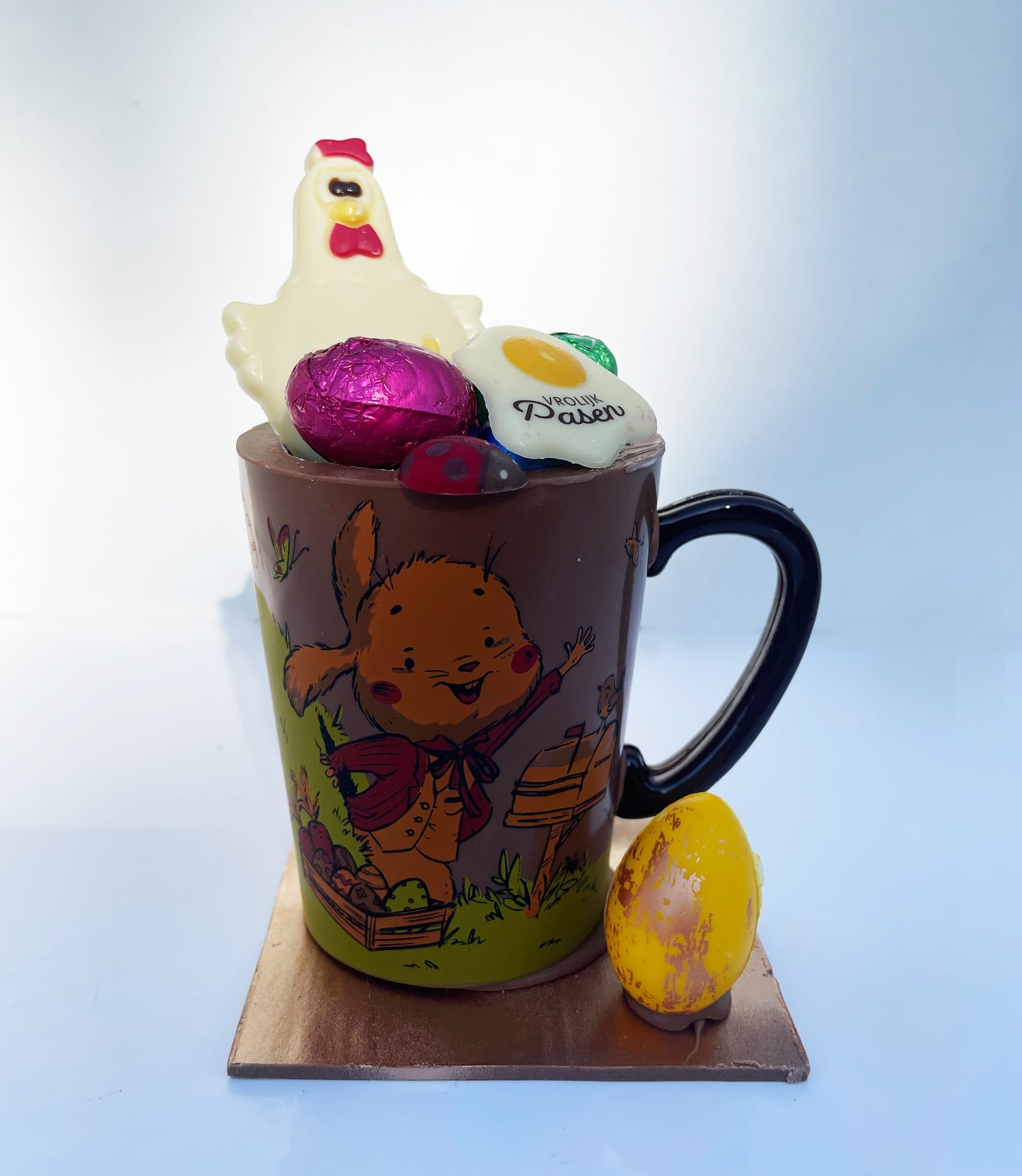 Mok in melkchocolade