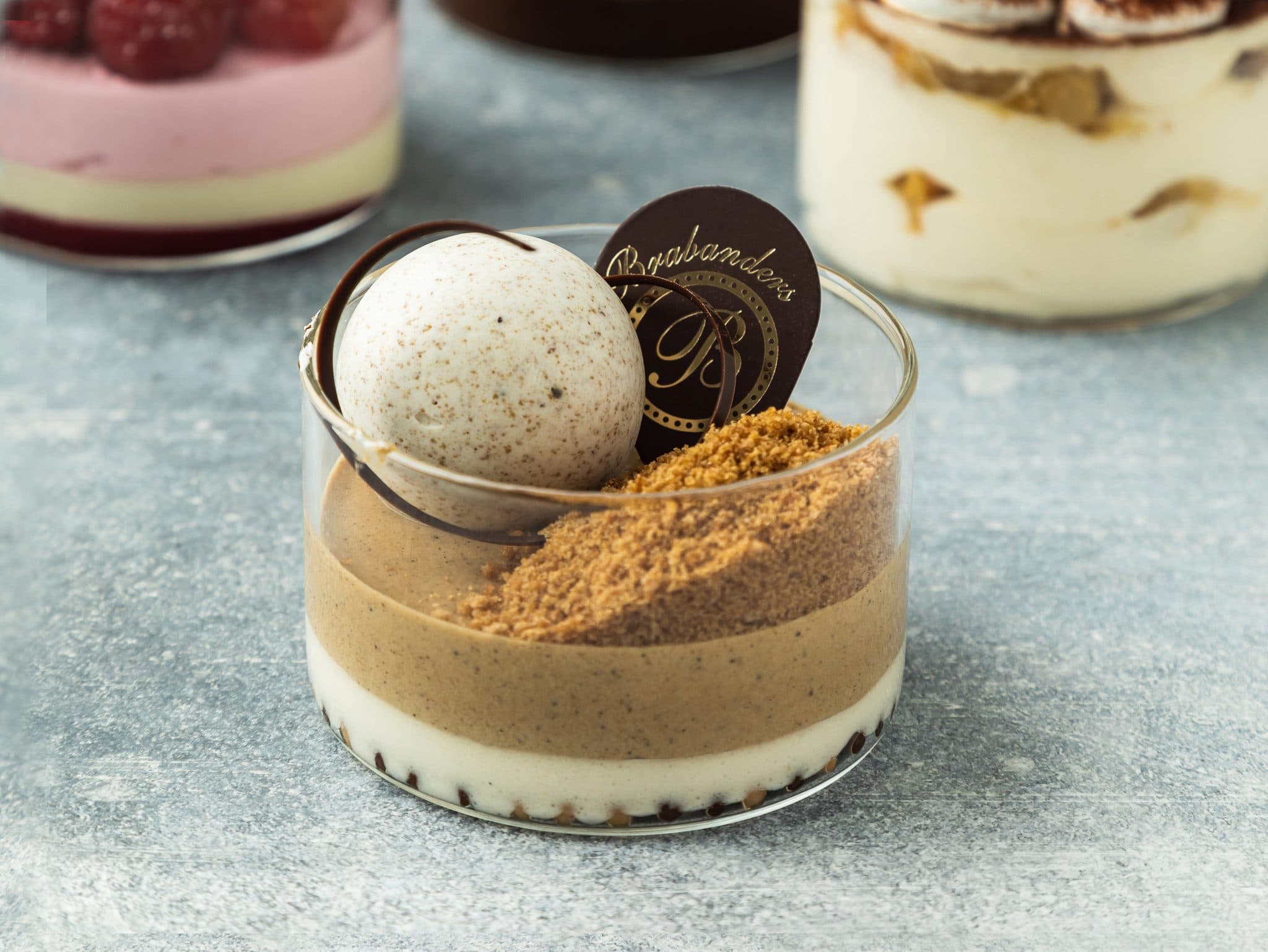 Dessertglaasje met koffie en speculaas