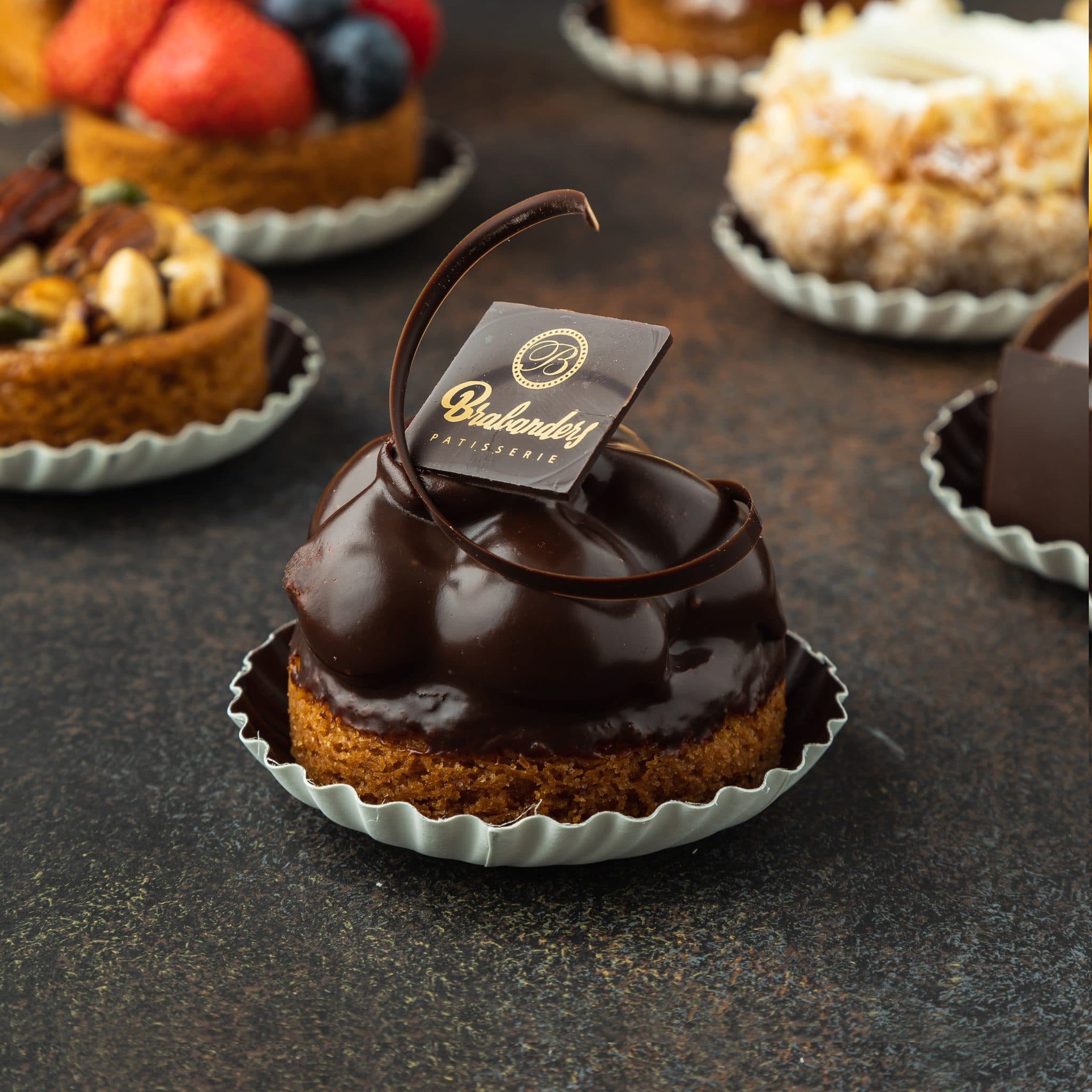 Choco-karamel gebakje