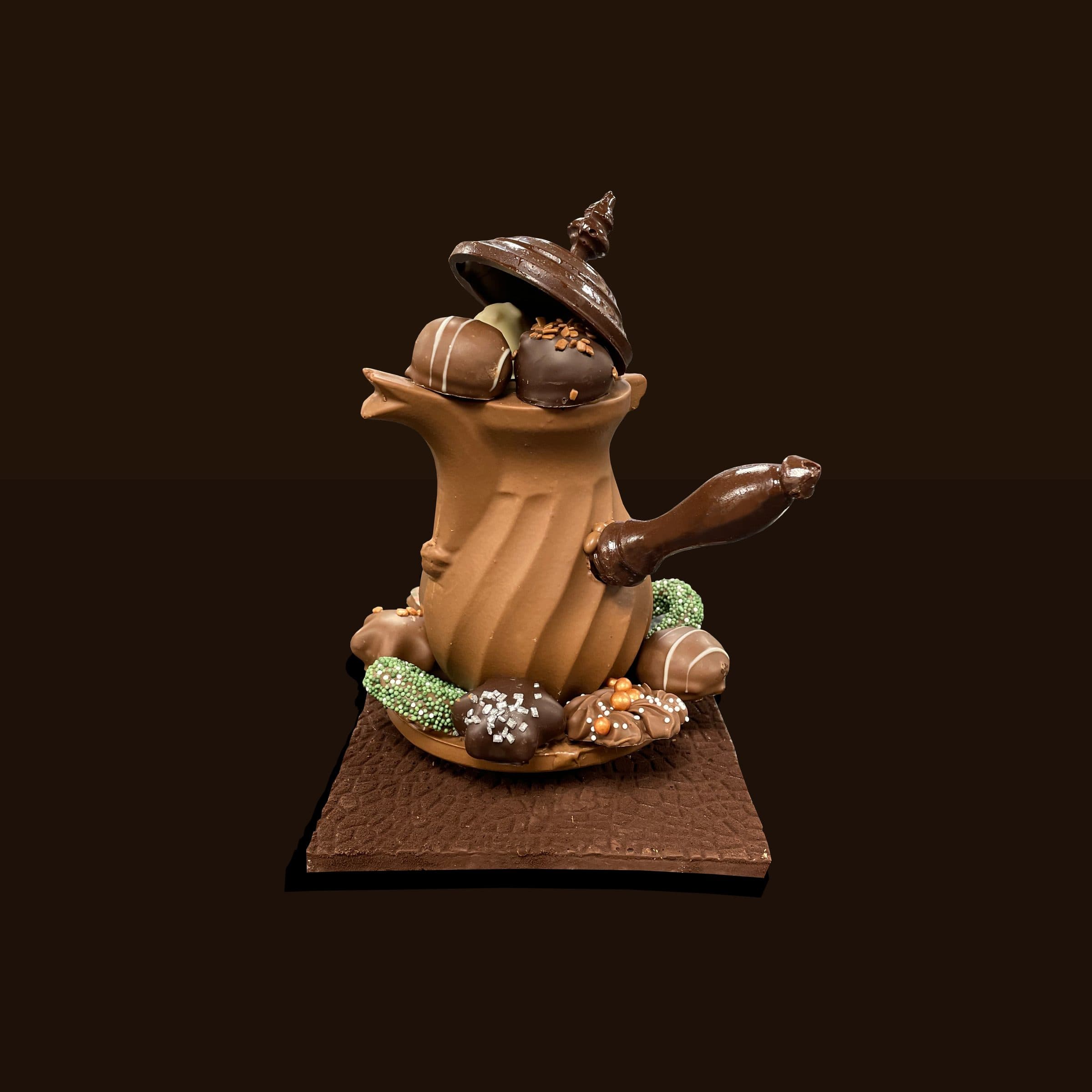 Koffiepot van melkchocolade