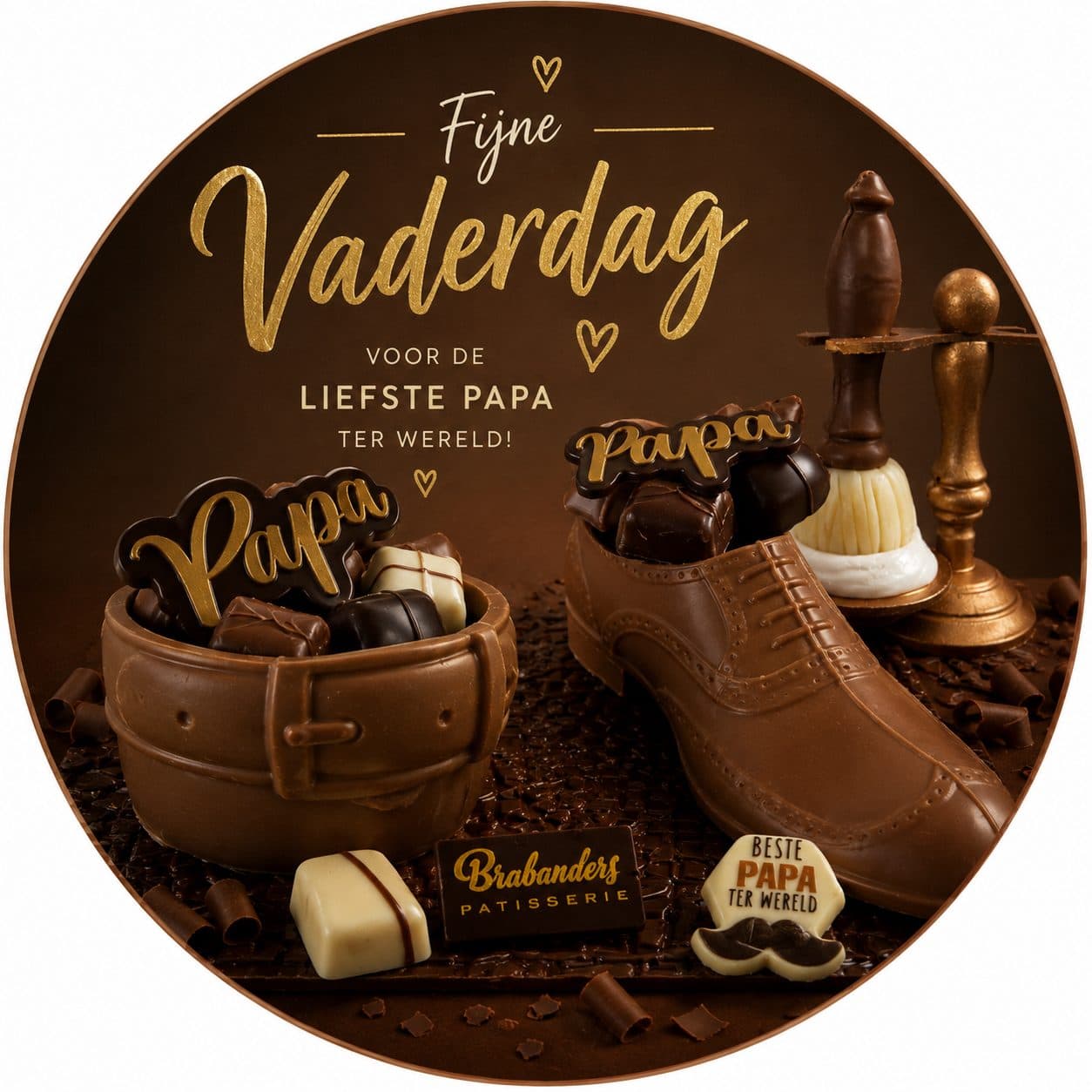 Chocoladestukken voor vaderdag